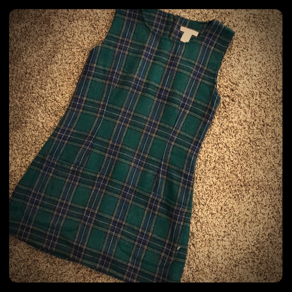 Plaid jumper dress